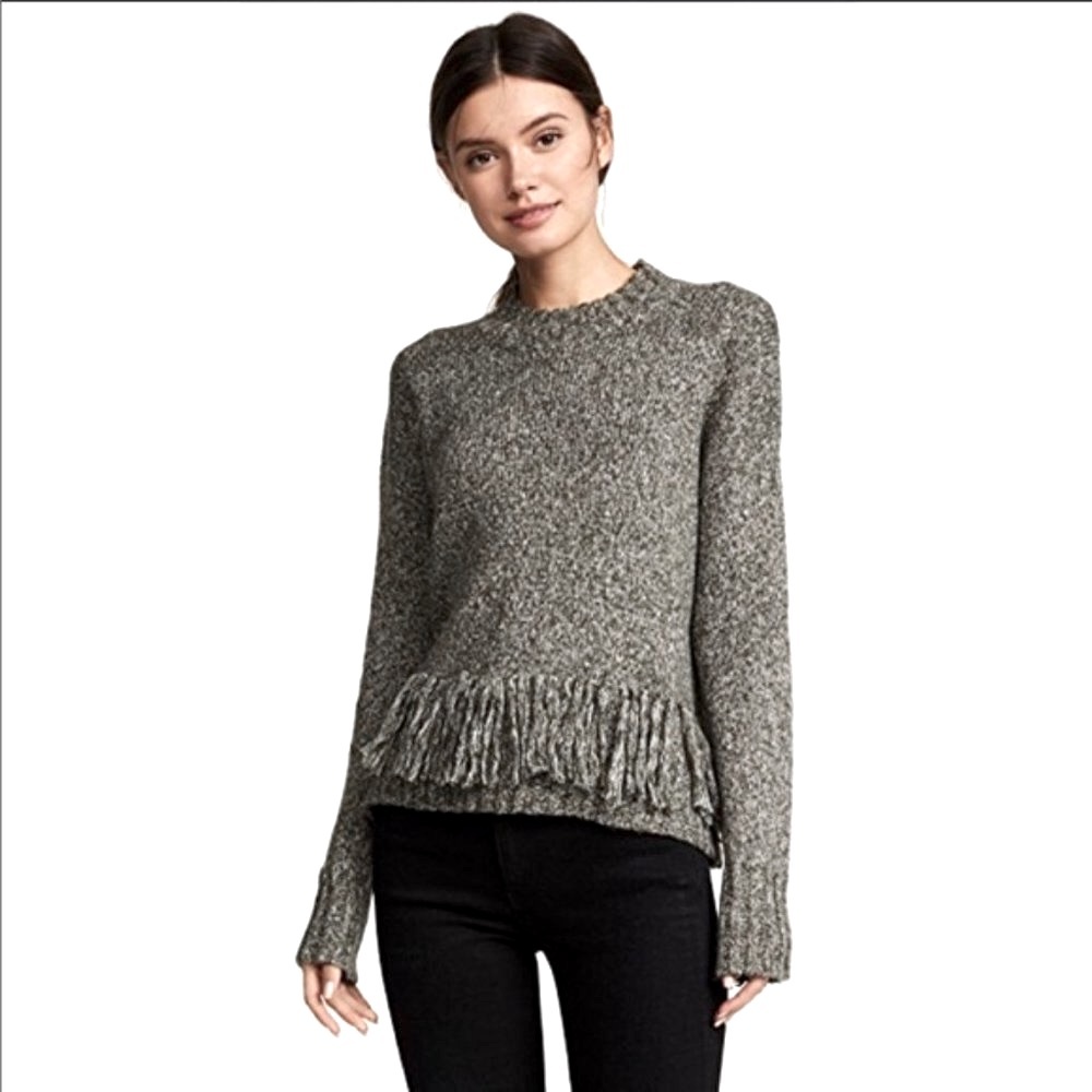 Rebecca Minkoff Neala Fringed-Hem Sweater